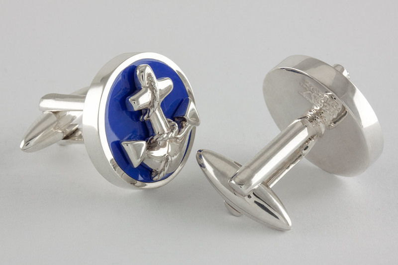 Enamel anchor Cufflinks