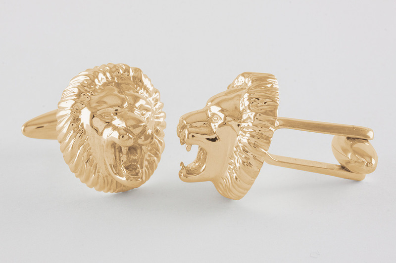 Gold lion Cufflinks