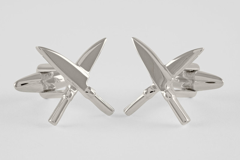 Crossed knives Cufflinks