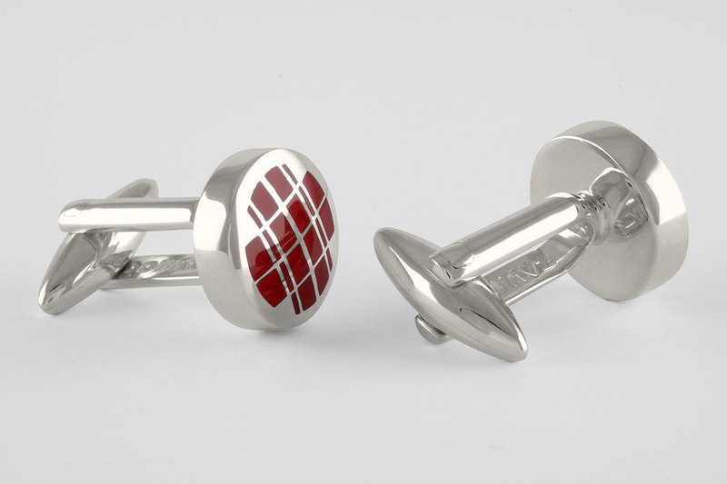 Double plaid Cuff links