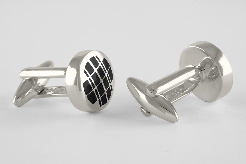 Double plaid Cuff links