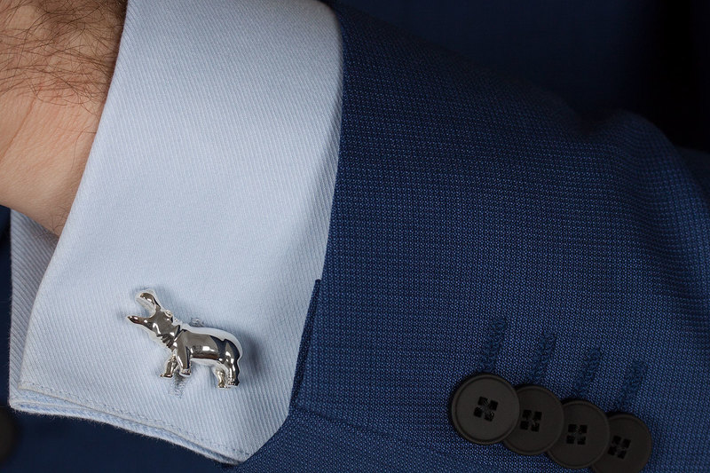 Hippo Cuff links