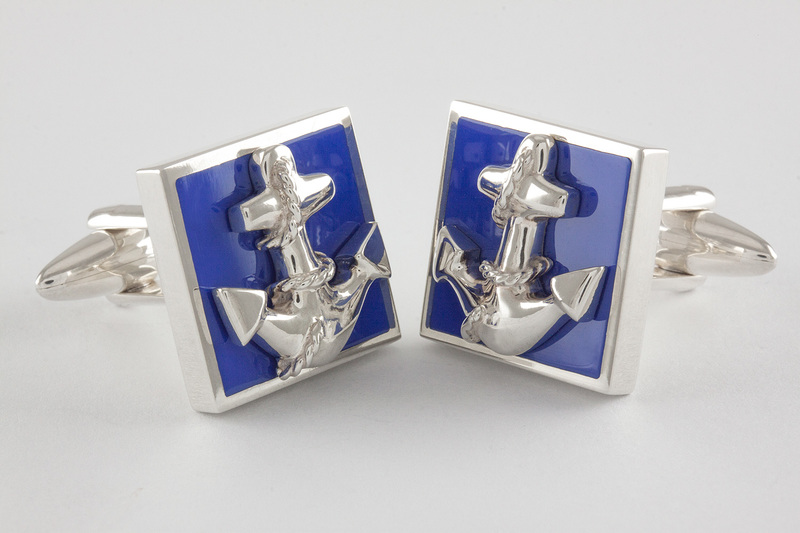 Enamel anchor Cufflinks